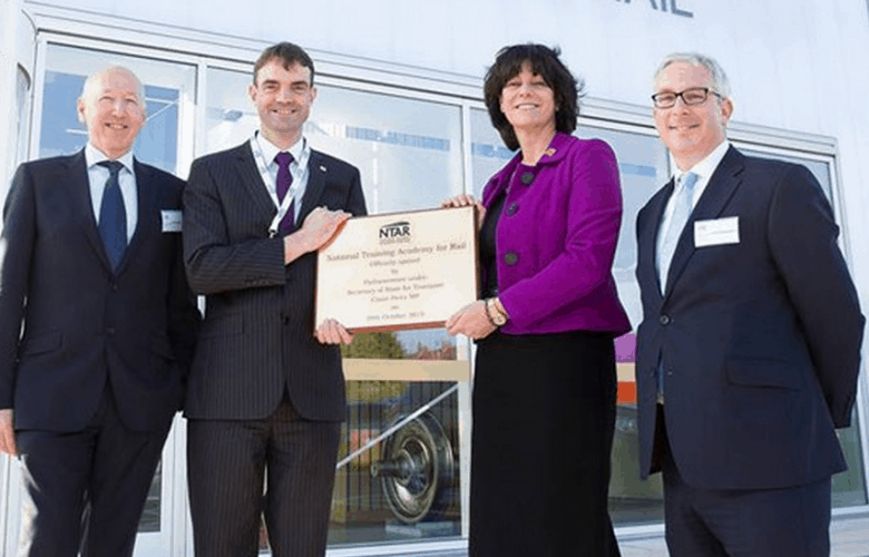 UK Rail Minister Claire Perry alongside other officials at the opening. 