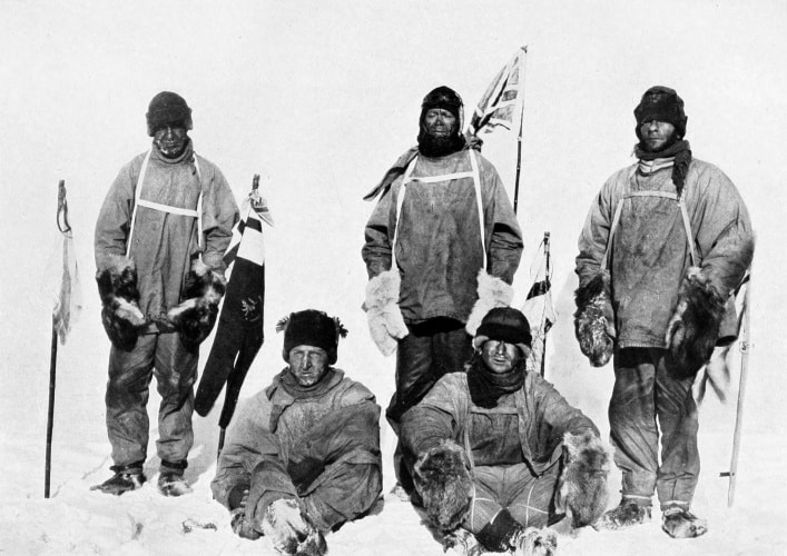 Scott's ill-fated expedition at the South Pole. (Credit: Henry Bowers)