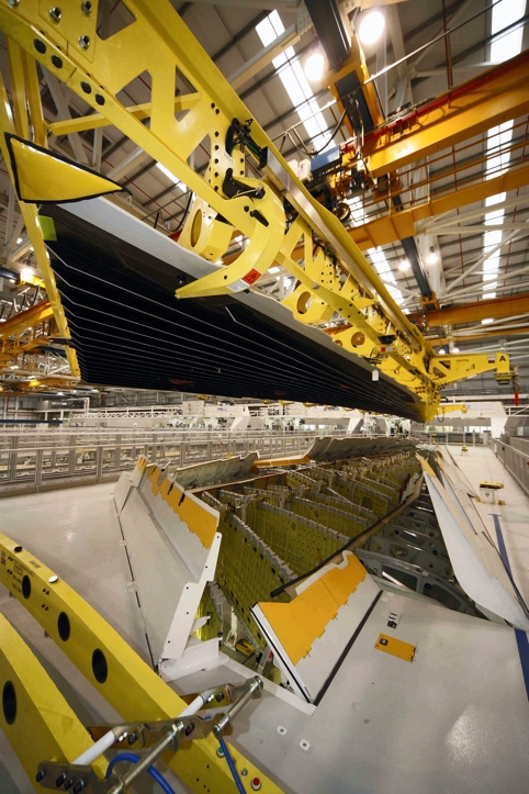 The composite wings for the Airbus A350 are built at Broughton in North Wales
