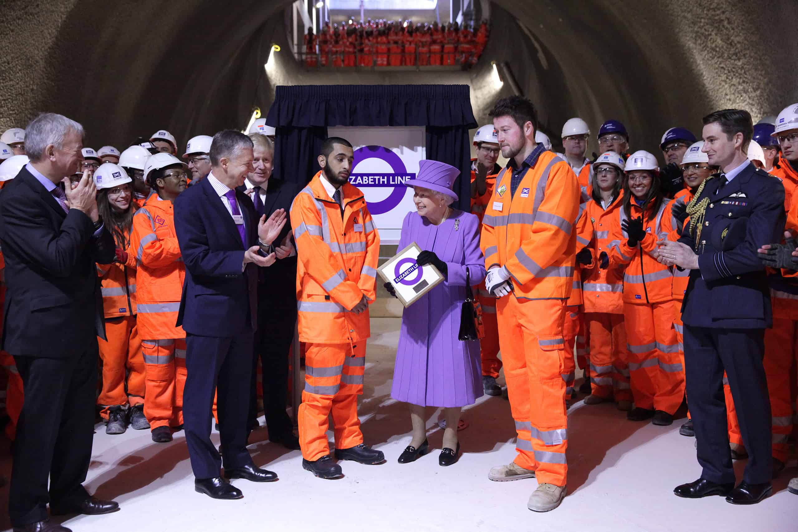 She'll probably never use it but it'll be named after her anyway: HM The Queen at the naming event for the line formerly known as Crossrail. Credit: James O Jenkins
