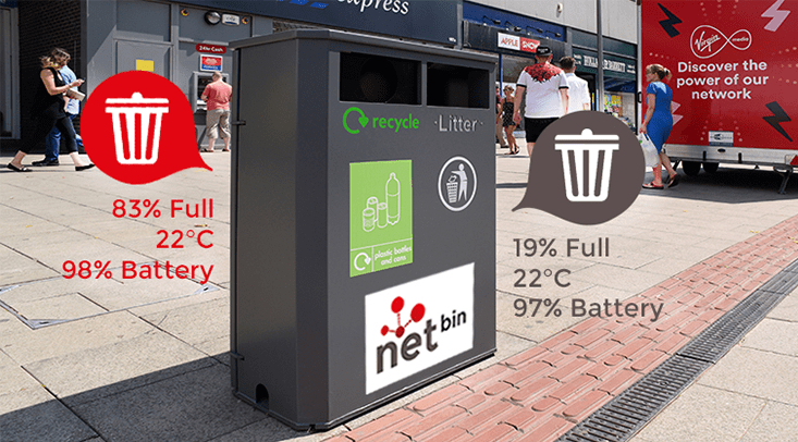 Netbins, in Milton Keynes, monitor how full they are, so they are only emptied when full