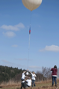 The moment the prototype balloon launch was released