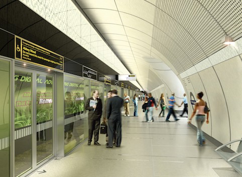 An architect's impression of what the completed platforms will look like 