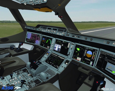 Real trend:made by Thales, the cockpit utilises head-up display technology more typically used in fighter jet