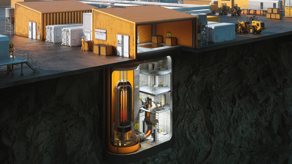 An impression of USNC's Micro Modular Reactor (MMR) energy system