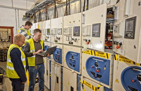 Switchgear inside the Billa Croo Substations