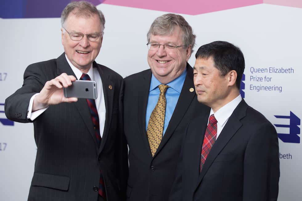 L-R Michael Tompsett, Eric Fossum, and Nobukazu Teranishi