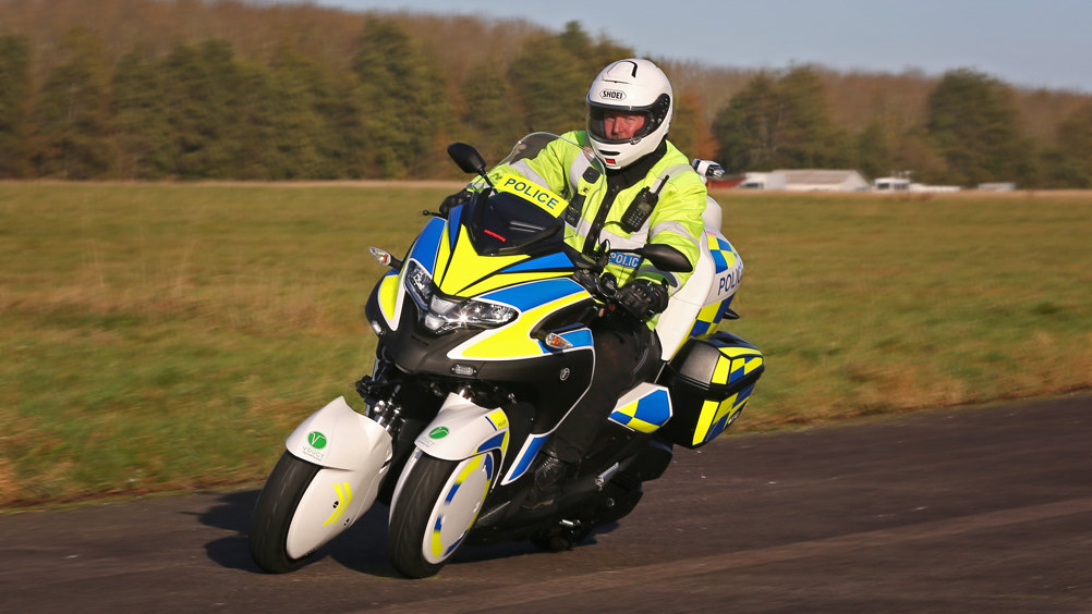 The WMC300FR blue light motorcycle