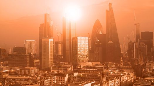 Temperatures in London in summer 2018 were 1.6°C above average