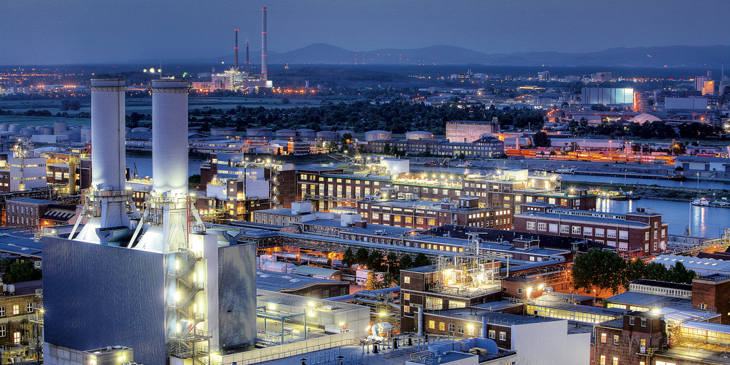 A view across BASF's Ludwigshafen complex