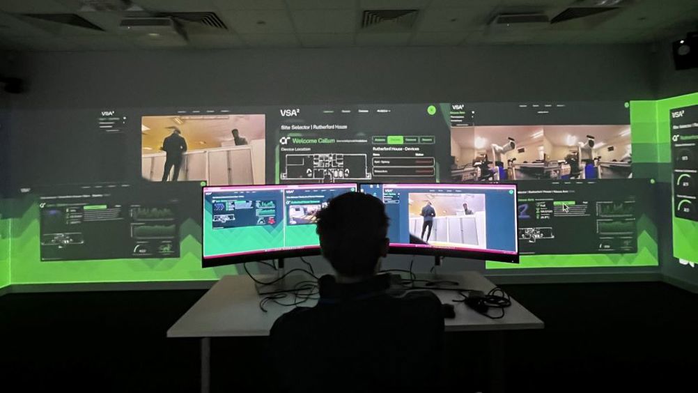 Pete Allport, head of remote technology at Sellafield, operated Spot from AtkinsRéalis’ immersive room in nearby Whitehaven