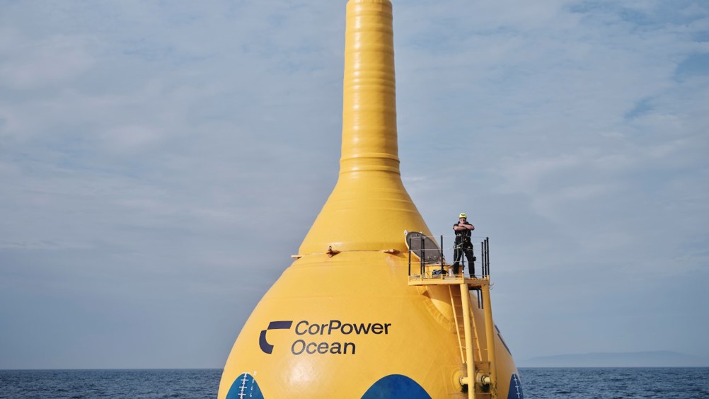 CorPower Ocean's C4 device is currently deployed off the coast of Portugal