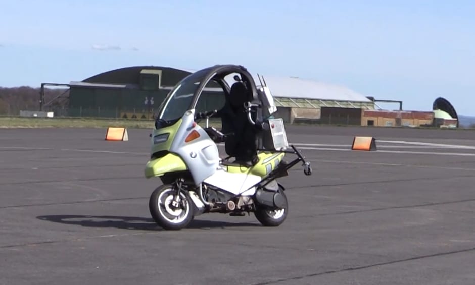 Riderless motorcycle