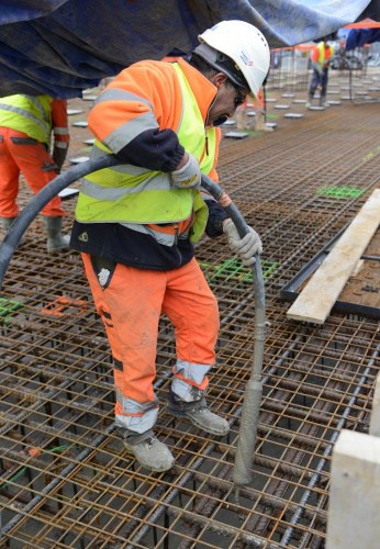 Concrete being poured