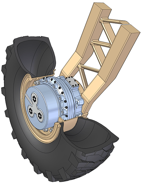 Hub-drive raises the possibility of radically enhanced mobility and survivability