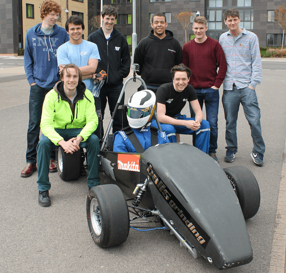 The team behind the electronic car