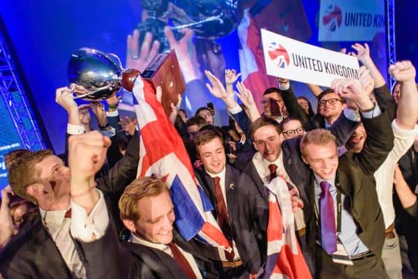 The Southampton Enactus team celebrates victory.