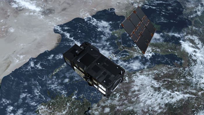 Sentinel 3A will take measurements from both land and sea. 