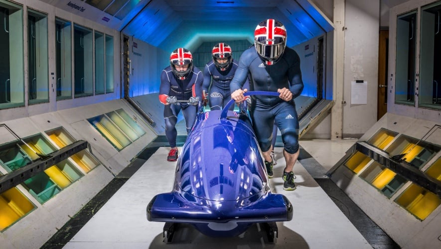 The tunnels were used by the British Bobsleigh team ahead of the 2014 winter Olympics