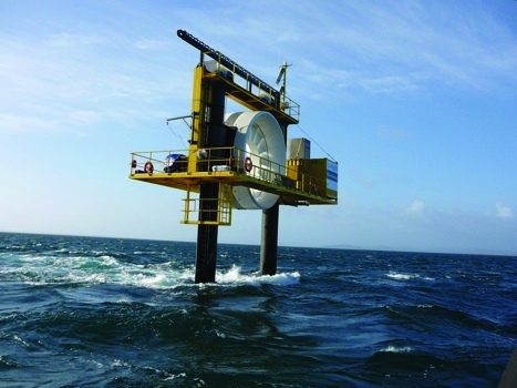 OpenHydro's quarter scale tidal generator at the falls of Warness