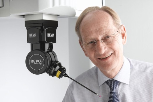 Sir David with a Renishaw Touch Trigger Probe