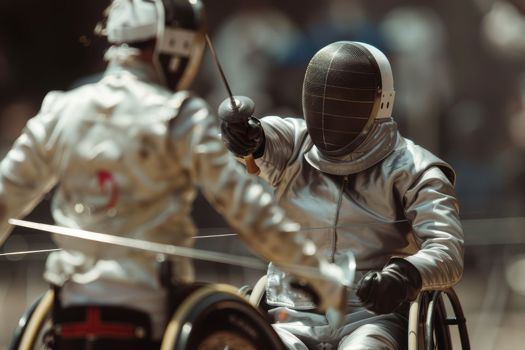 The latest wheelchair technology is being showcased in Paris too, used by Paralympians in sports such as wheelchair tennis, basketball and fencing