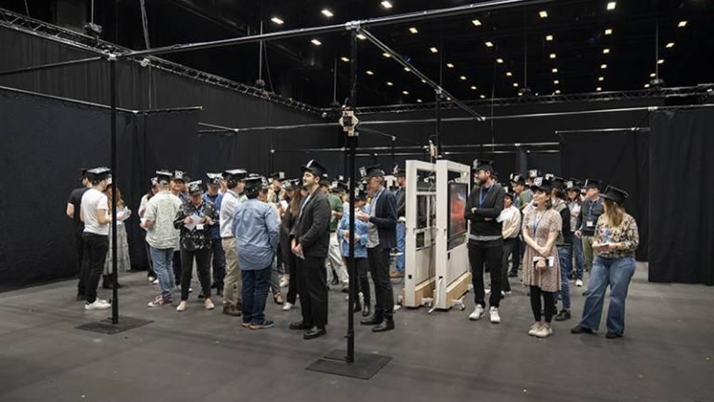 Participants wore tracking devices on their heads so movement could be monitored 