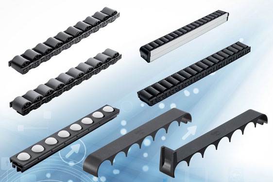 Roller and ball track transfer units