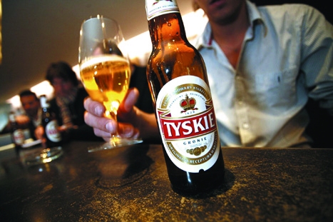 Tyskie is a brand of beer sold in Poland and made by SABMiller