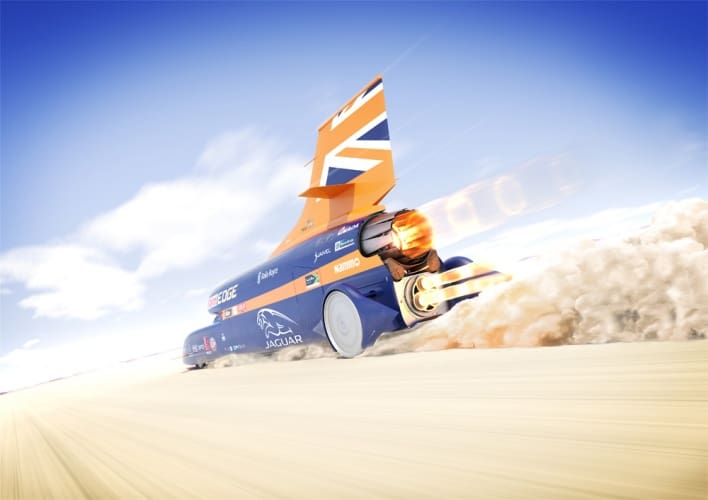 Artist's impression of Bloodhound on the Hakskeen Pan