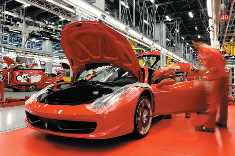 Maranello plant:Ferraris are developed in line with strict performance criteria