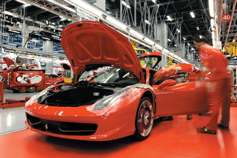 Maranello plant:Ferraris are developed in line with strict performance criteria