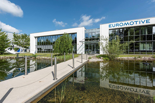  View of the factory building at Alu Menziken Euromotive GmbH in Ranshofen/Upper Austria.