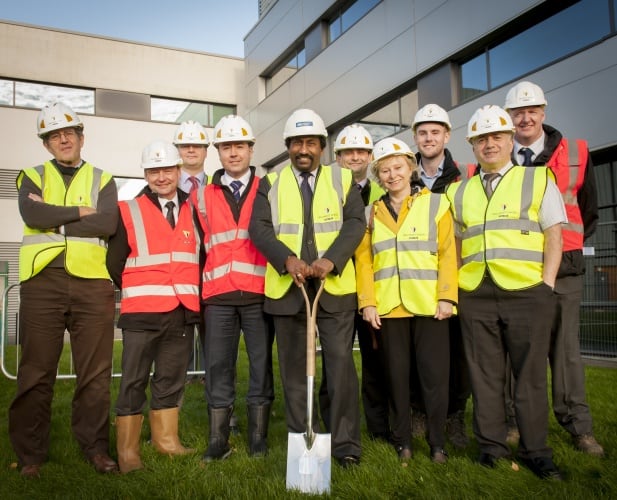 Ground-breaking ceremony for the new facility. 