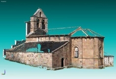 3D model photo of the Valberzoso Church, Palencia, Spain