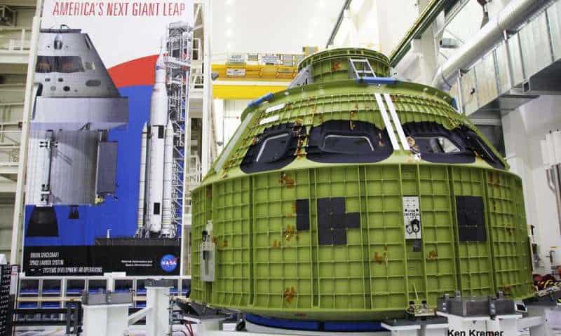 The pressure vessel for the EM-1 Orion crew module is currently being tested at Kennedy Space Centre. Credit: Ken Kremer/kenkremer.com