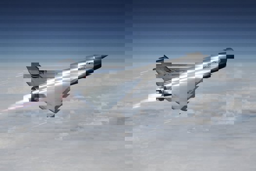 An artist’s rendering of Quarterhorse Mk 2, Hermeus’ next aircraft that will fly at supersonic speeds