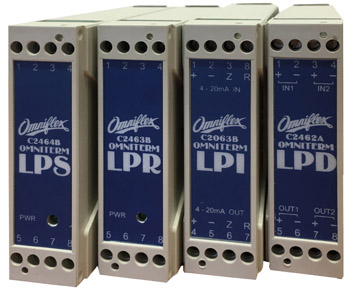  Omniterm LPI, LPD LPR and LPS DIN Rail Mount Current Loop Isolators