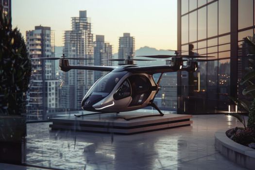 Ground effects influence propeller performance and noise, particularly during take-off and landing