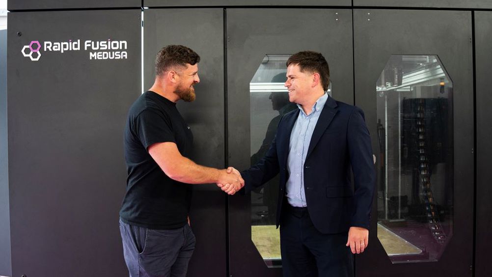 (l-r) Martin Jewell (Rapid Fusion) with Paul Rowe (Applied Automation)
