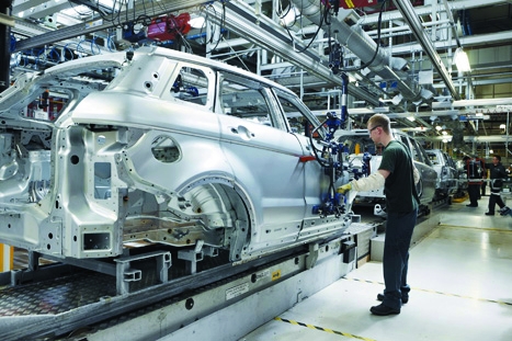 Harrison Silverdale supplied studs and portable air tools for the Range Rover Evoque car
