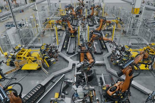 The BAIC plant in Zhenjiang, China, where ARCFOX Alpha S·HI cars are made is a highly automated-facility. BAIC's Alpha S·HI features several breakthrough technologies from Huawei