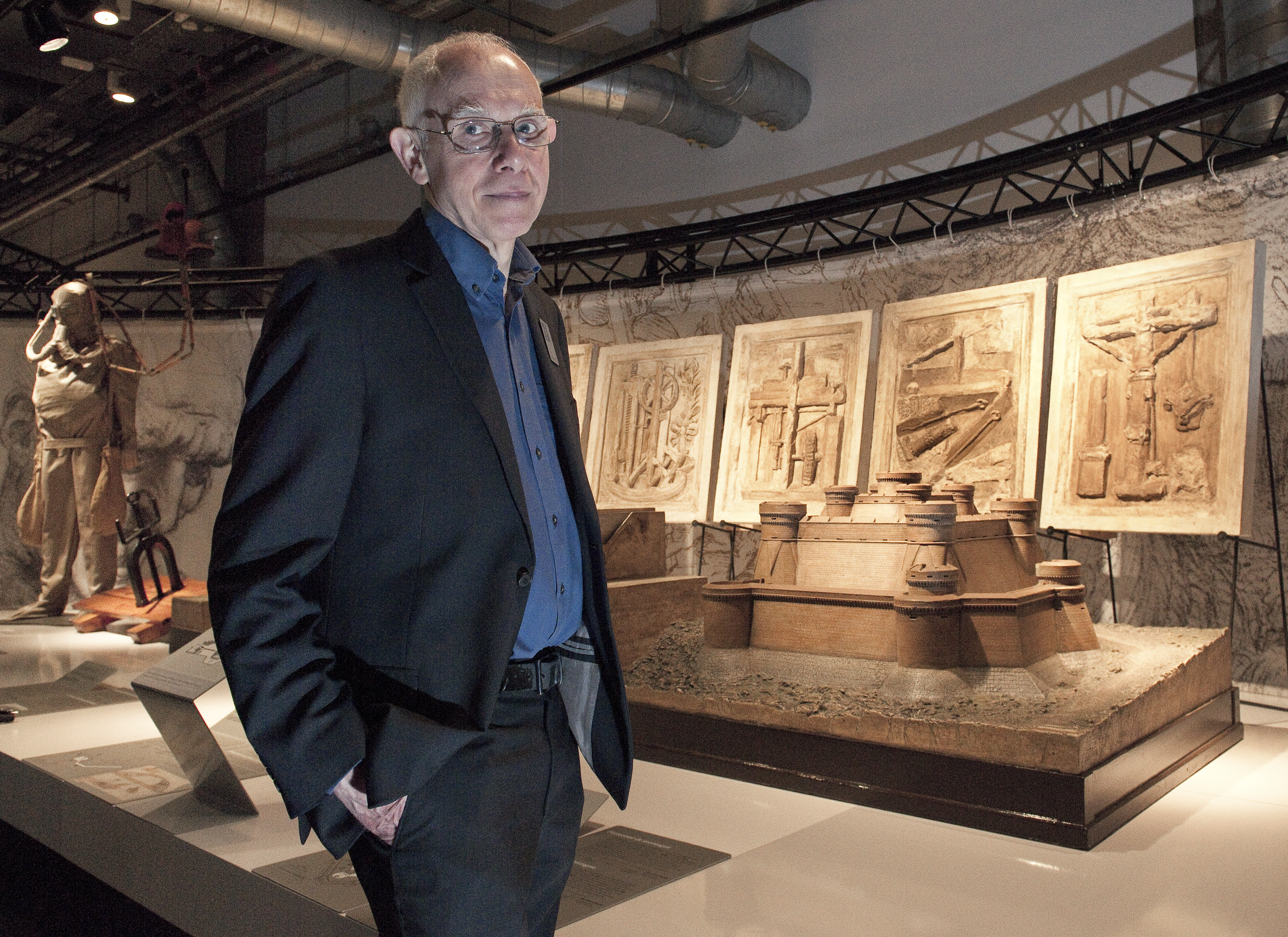 The Science Museum’s Keeper Emeritus Jim Bennet, pictured in the “Leonardo da Vinci: The Mechanics of Genius” exhibition.