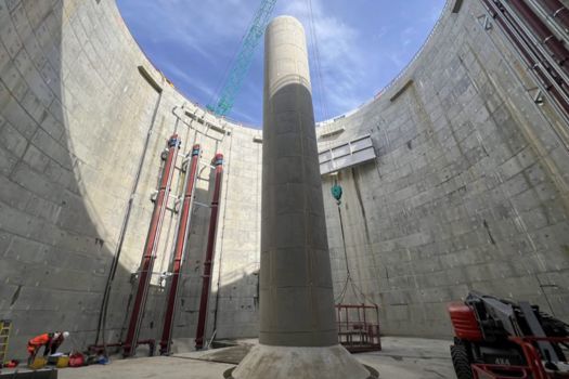 The 7,400m3 capacity concrete-lined tank is designed to protect against flooding