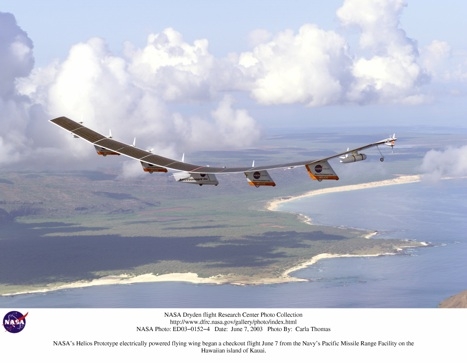 NASA's Helios aircraft was an early attempt at solar flight