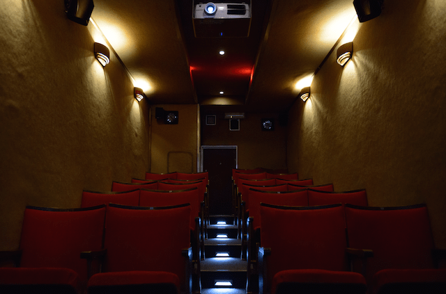 Inside the mobile cinema today 