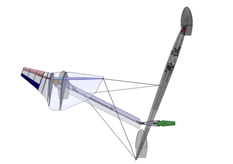 Top view of the Vestas SailRocket II design concept