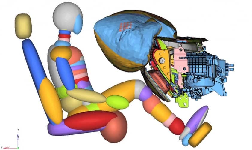 Ford's new airbag is mounted in the glove compartment