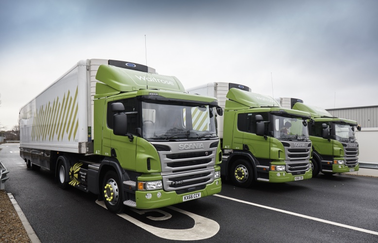 Fleet of Waitrose CNG-fuelled trucks - HIGH RES