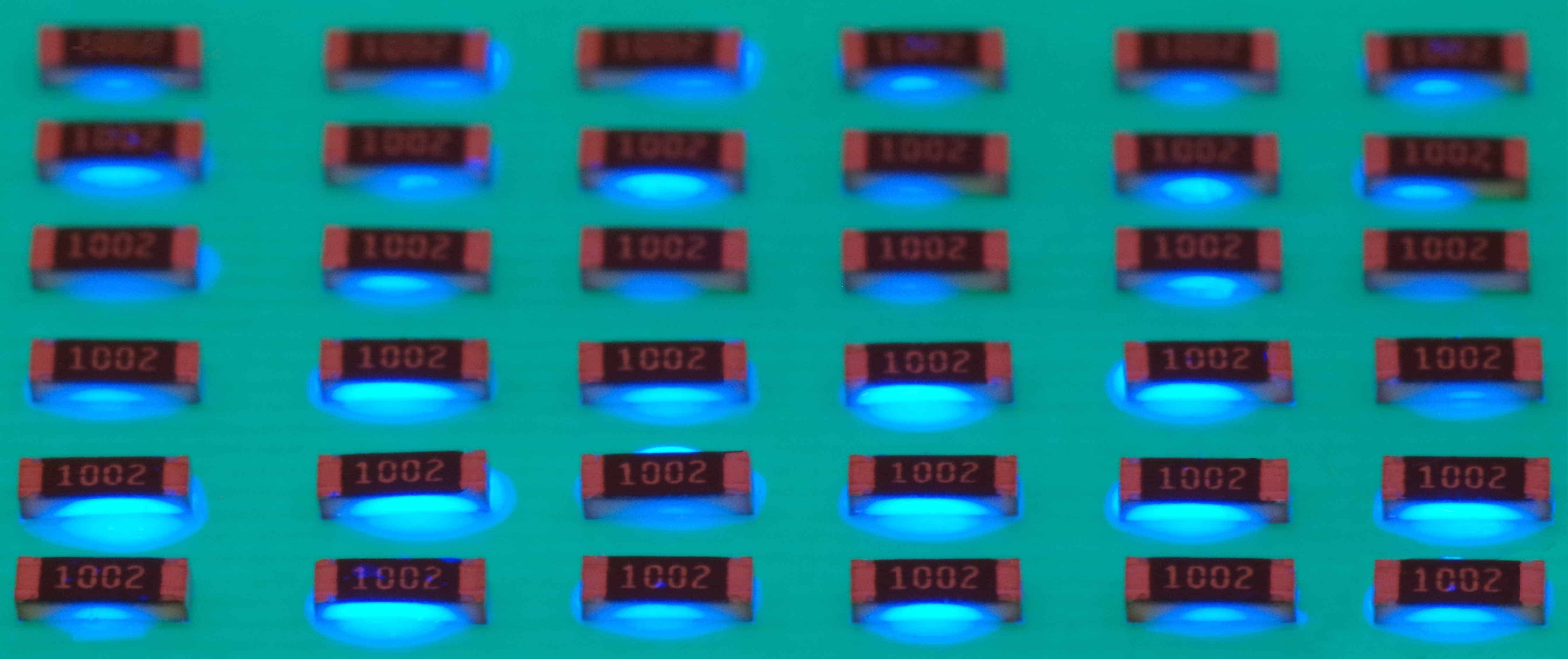 Glob top encapsulation of chips using Vitralit UD 8050